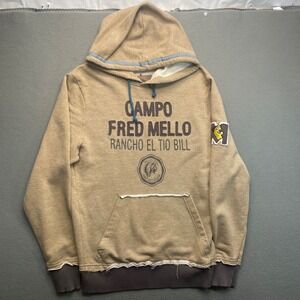 Fred Mello Men Hoodie Tan Rancho El Tio Bill Cotton XL Western Distressed